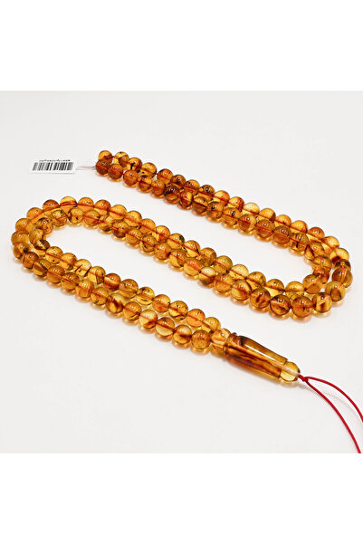 Generic Brand Natural Baltic Amber Hashari Rosary – 99 Beads 8.5mm Round Pray...