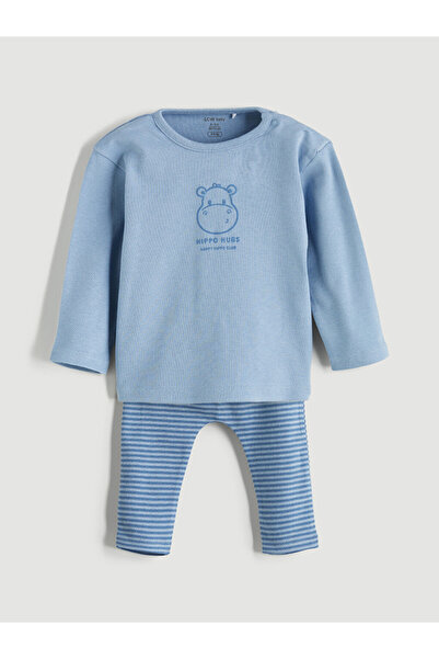 LC Waikiki Printed Baby Boys' T-shirt and Trousers