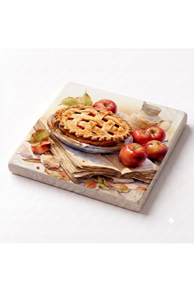 Şeker Portakalım Decorative Figured Size: 10X10X1 cm Natural Stone Kitchen Te...
