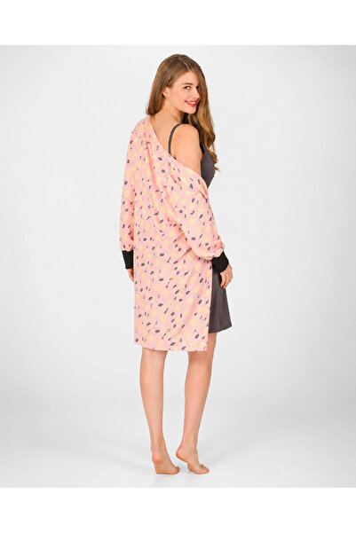SGİ Women's 2-Piece Set: Dressing Gown + Nightgown 90% Cotton 10% Lycra