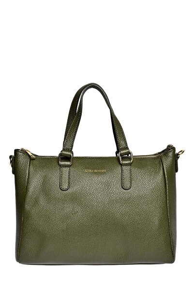 SimpleFind Luisa Vannini Geanta piele -Bettina-Verde militar,Geanta de mana p...