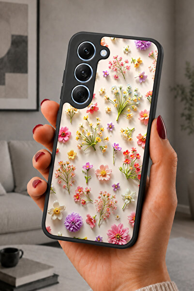 TECNO Spark 40 Pro Uyumlu Dahlia Desenli Kamera Korumalı Darbelere Dayanıklı ...