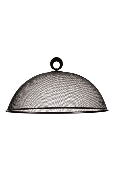 BAMI NETWORK Capac metalic negru plasa Ø29x10cm protejare alimente