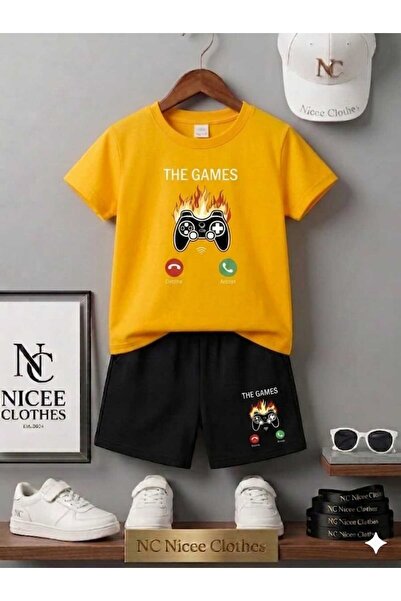 Leto Lykia Summer Children's T-Shirt Shorts Unisex (Game Console Printed)