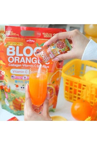 Mikeo jelly Mikeo Mikea Liposomal Blood Orange C Collagen Vitamin C Mix Plus Powder Sachets 35 Sticks | Vitamin C 1000mg | Blood Orange Flavor