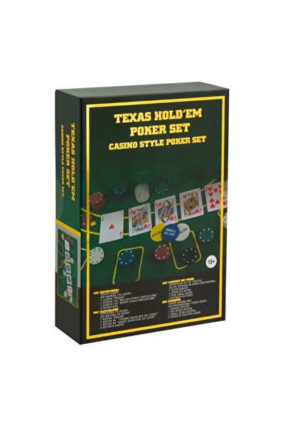 BAMI NETWORK Set Poker Texas Hold'em cu 200 Jetoane pentru Adulti