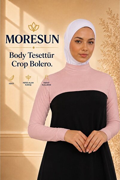 MORESUN Turtleneck Neck Collar Sleeveless Top - Lycra Women's Body Hijab Crop...