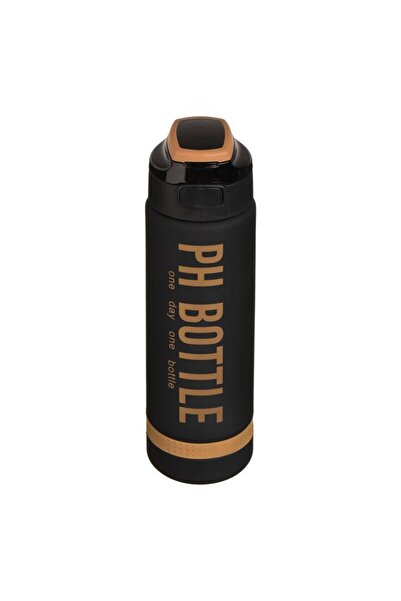 BAMI NETWORK Sticla Apa Sport Negru Auriu 1L pentru Antrenamente