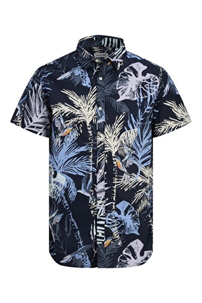 Jack & Jones Πουκάμισο ανδρικό "Hawaii" μπλε