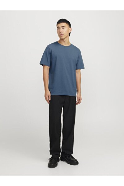 Jack & Jones Μπλούζα κοντομάνικη ανδρική "Daily" πετρόλ- Οργανικό βαμβάκι