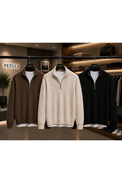 oneoff 3-Pack Advantageous Men's Casual Half-Zip Winter Knitwear Thessaloniki...