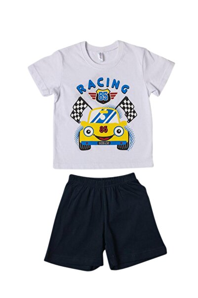JOYCE Πυτζάμα "Racing" λευκή