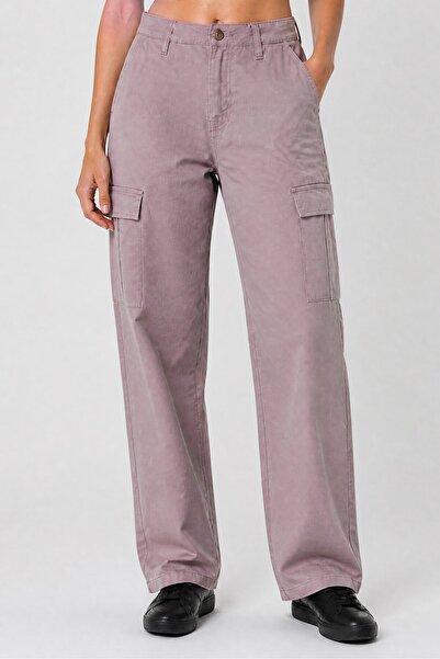 Don't Call Me Jennyfer Women Straight Solid Cargo Pants, Mauve