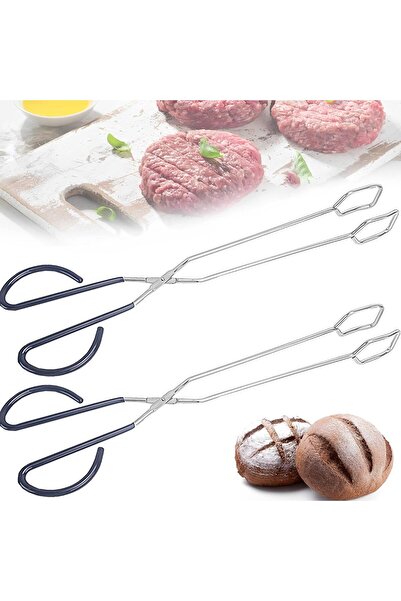 Morvena Picks 2 clești pentru grătar - Tip lung - din oțel inoxidabil, 41cm