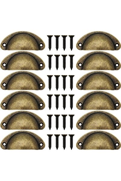 STARSTAR 12-piece drawer set with handles, vintage furniture knobs, semi-circ...