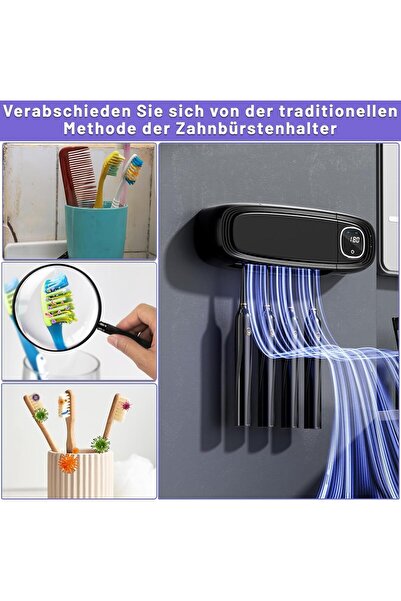 STARSTAR UV toothbrush sterilizer - Recharge toothbrush holder - Wall-Mount w...