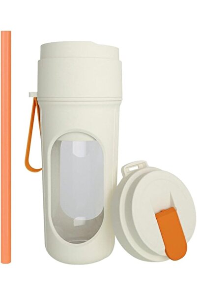 STARSTAR Orange USB rechargeable portable blender, travel juicer, 450ml capac...