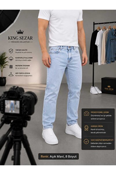 G GOLEND Men's Regular Fit Straight Leg Stretchy Lycra Denim Jeans Trousers