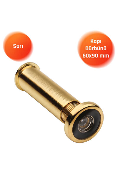 Nobel Door Viewer, 50X90 Mm, 180 °   Steel Door Binocular, Golden Yellow