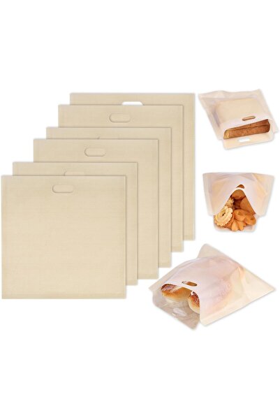 Arabest 6-Pack Toaster Bags,3 Sizes,Reusable,Heat-Resistant,Non-Stick,for Gri...