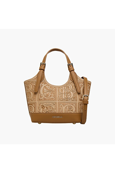 Chrisbella Embroidered Shoulder Bag with Detachable Strap
