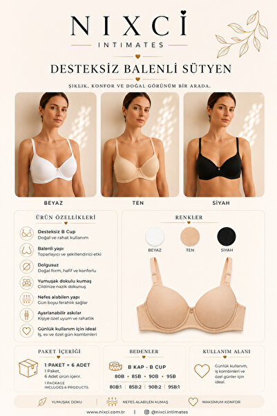 inspira lingerie Unpadded Underwire Bra B Cup Gathering Support Daily Comfortable Soft Fabric Adjustable Straps 80-95