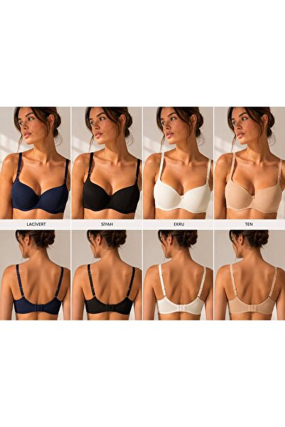 inspira lingerie حمالة صدر بسلك داخلي مصنوعة من القطن بنسبة 80%، مقاس B، بأحز...