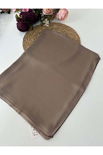 HAREM SCARF فستان سهرة من قماش الكوموساتين مع شال بلون الموكا JSH0308