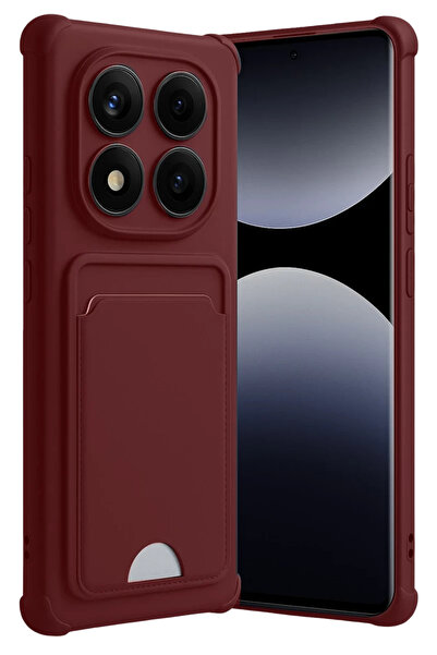 Dunai Store Xiaomi Redmi Note 14 Pro 5G Kelvin Kartvizitli Silikon - Bordo