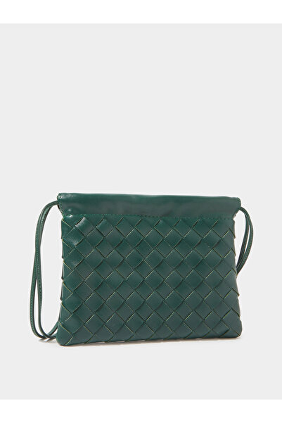 Styli Green Woven Drawstring Bag