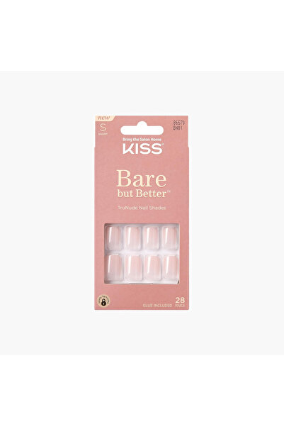 Kiss Cosmetics مجموعة أظافر صناعية مربعة الشكل