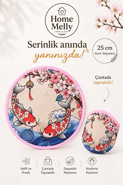 btm home 25cm Kore Yelpazesi, Katlanabilir - Çantada Taşınabilir Yuvarlak, Ça...