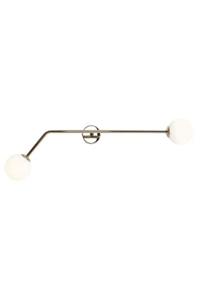 Aldex Aplică de perete, Orizontală, 2xE14, Metal, Auriu