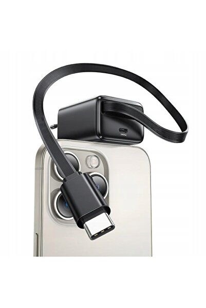 NO BRAND Încărcător de perete USAMS cu 1 port USB-C și cablu USB-C retractabi...