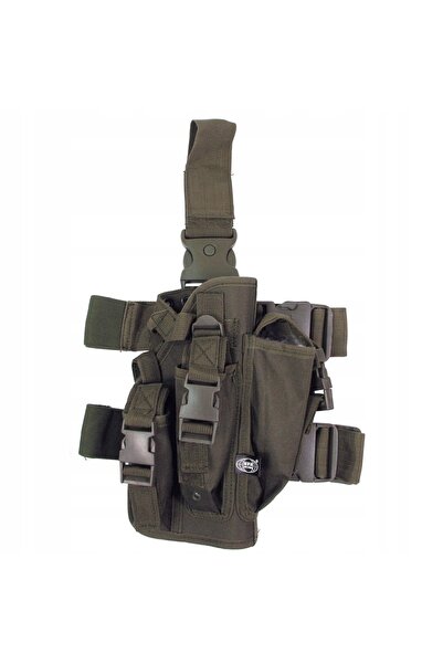 NO BRAND Toc de pistol Olive pentru coapsă dreaptă (3 buzunare pentru încărcă...