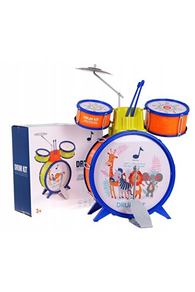 Ramiz Set de tobe Safari colorat cu trei tobe, jucărie pentru copii, cadou