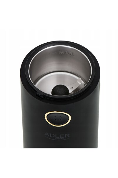 adler Râșniță electrică de cafea cu lamă de oțel, negru auriu, 150W, 75g