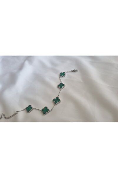 asd accessory 4 Yaprak Yonca Şans Çift Taraflı Bileklik 17cm+5cm
