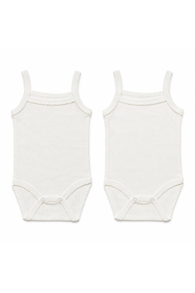 FYB Baby Girl 2-Piece Crochet Bodysuit Set with Rope Straps, 100% Cotton, Ope...