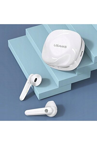 Usams Căști wireless Bluetooth 5.0 TWS seria SD albe