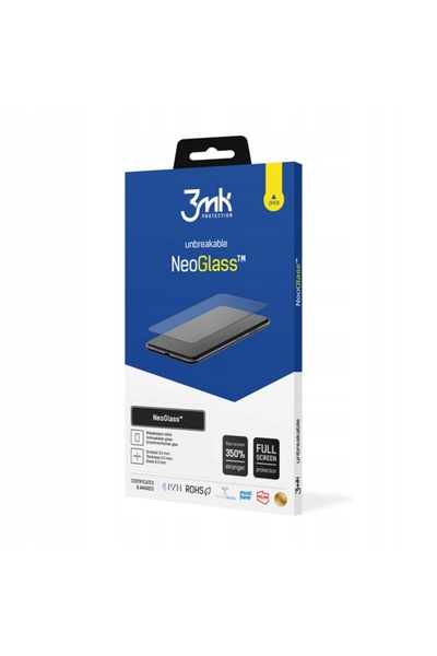 3MK Sticlă hibridă NeoGlass pentru Galaxy A22 5G, ramă, pe ecran, protecție
