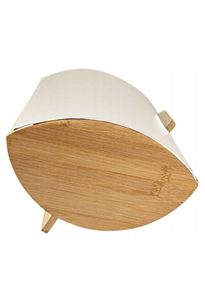 Maestro Chlebak ivory MR1775 Oțel + Lemn, 36.5 cm Cutie de pâine retro