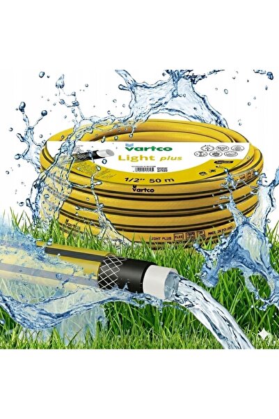 Vartco Furtun de grădină Light Plus 1/2 " 50m 4 straturi Flexibil Rezistent P...