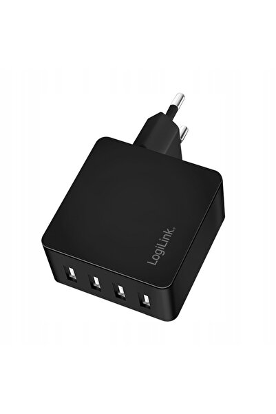 NO BRAND Încărcător USB pentru priză 4xUSB-A 24W Power Cube NEGRU LogiLink