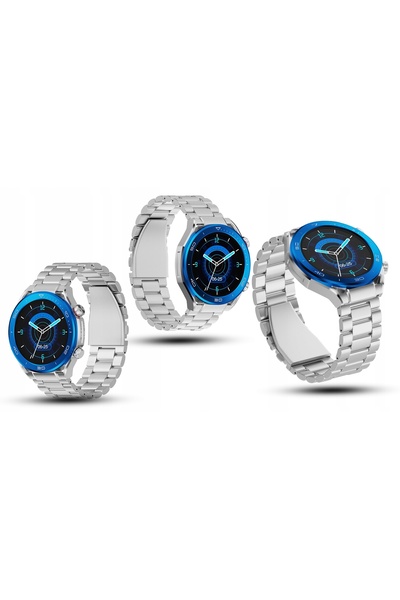 NO BRAND IMIKI SmartWatch Xplorer Oyster Silver ceas sport cu Bluetooth pentr...