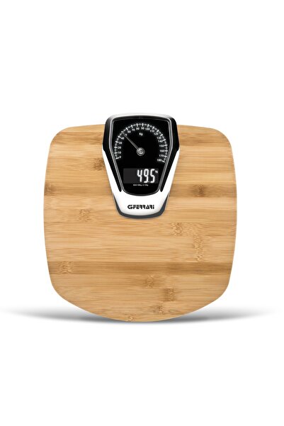 G3ferrari Cântar de baie mecanic electronic LCD BAMBUS 180KG