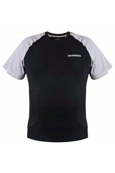 Shimano Tricou negru, mânecă scurtă, mărimea L, 100% bumbac