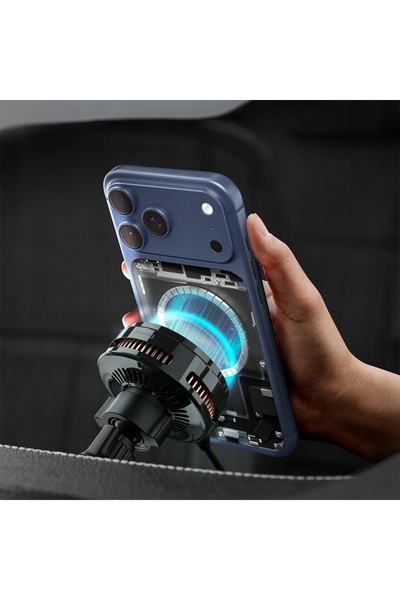 NO BRAND SPIGEN SUPORT AUTO MAGNETIC CU VENTILATOR ÎNCĂRCĂTOR WIRELESS DE 25W...