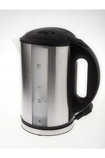 adler Fierbător electric fără fir, metalic, 1,7L, puternic, 2200W, inox