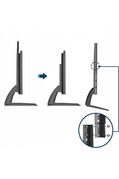 NO BRAND Suport universal de podea pentru televizor și monitor, 32-65 inch